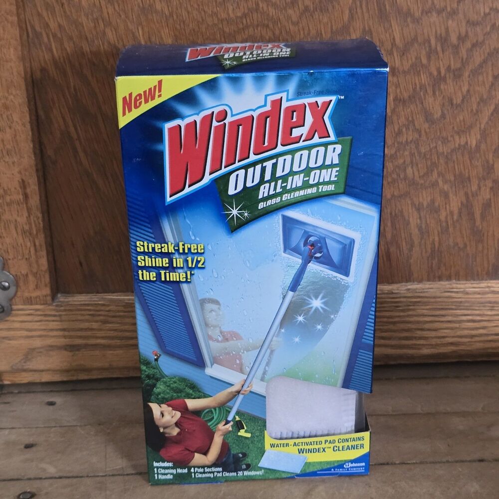 Windex Outdoor All-In-One Glass Cleaning Tool Starter Kit NEW SEALED 2008